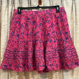 Lane Bryant Pink Floral Tiered Skirt - 14/16